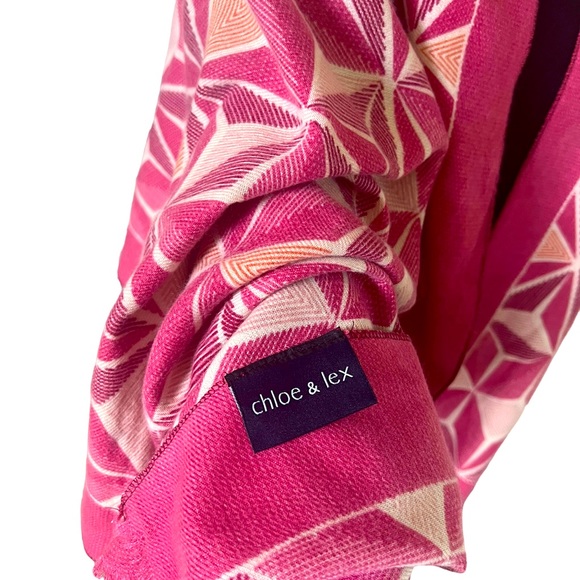 Chloe and Lex extra large super soft throw or wrap in blush and pink for spring - Picture 3 of 4